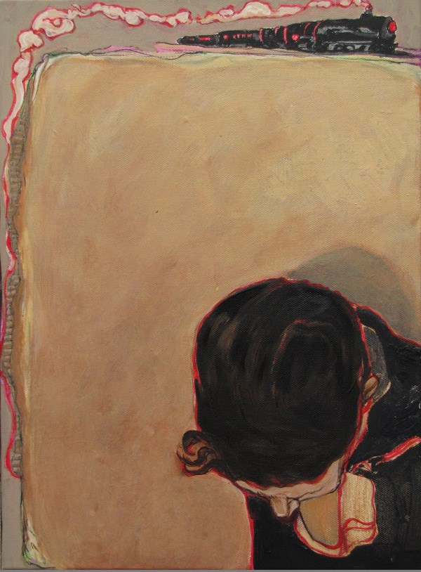 Endormi XIII - 30x40 - huile sur toile